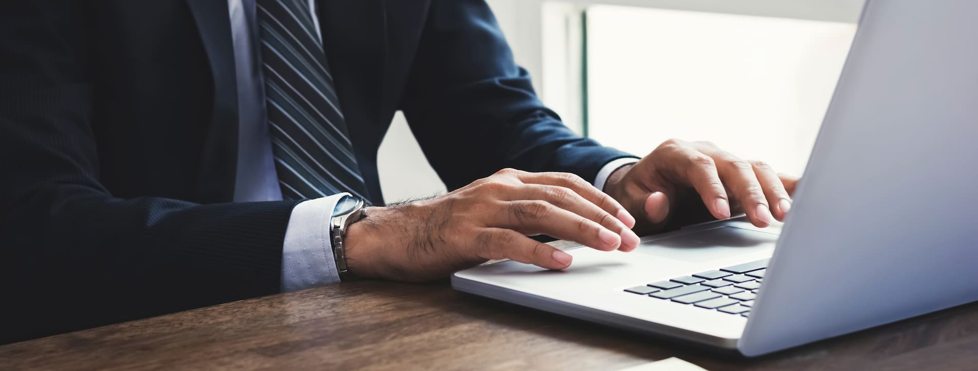 businessman using laptop