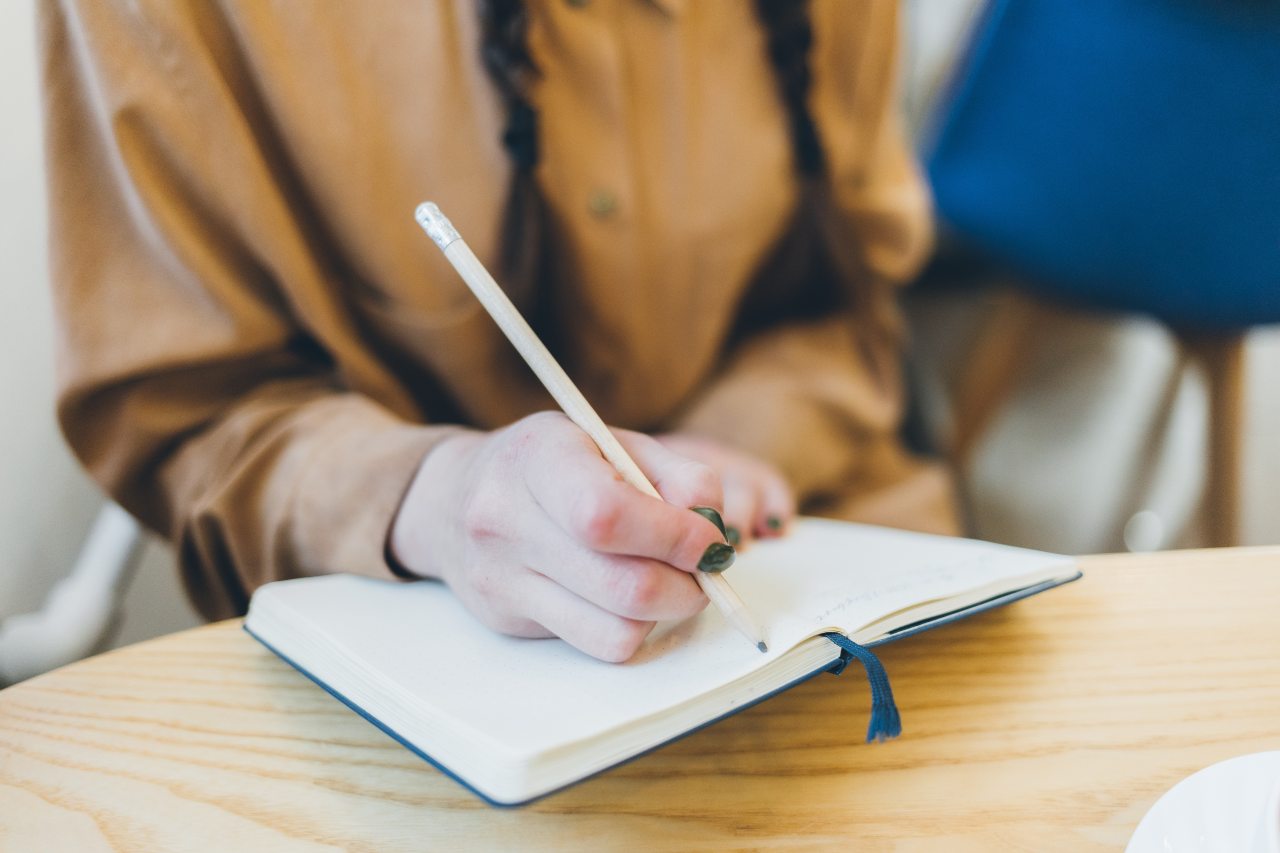 woman journaling